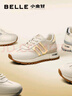 百麗周雨彤同款小金甘2025新復古女商場(chǎng)休閑鞋A8D1DCM5 米色/金色 38 曬單實(shí)拍圖