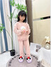 ELLE BABY童裝兒童家居服加絨套裝男女童珊瑚絨睡衣秋冬加厚保暖小狗粉120 曬單實(shí)拍圖