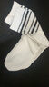 雅鹿襪子女士中筒襪秋冬季日系韓版潮流透氣堆堆襪抑菌防臭休閑女襪 10A抑菌黑白R字女中筒-隨機 3雙 曬單實(shí)拍圖