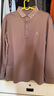 夢(mèng)特嬌（MONTAGUT）含桑蠶絲雙珠棉春秋男士商務(wù)長(cháng)袖Polo衫親膚休閑百搭T恤 粉紫50 曬單實(shí)拍圖