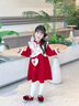 G.DUCKKIDS小黃鴨童裝拜年服女童連衣裙秋冬季兒童加絨裙子中式唐裝公主裙女 紅色 140 建議130-140cm9-10歲cm 曬單實(shí)拍圖