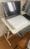 喻品升降電腦桌可移動(dòng)床辦公桌筆記本桌子家用邊桌沙發(fā)邊幾BGZ781白80 曬單實(shí)拍圖