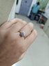 央創(chuàng  )時(shí)尚中國黃金求婚訂婚戒指女士鉆戒1克拉莫桑鉆結婚莫桑石戒指銀925 曬單實(shí)拍圖