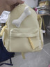 星昔包包女包研學(xué)可愛(ài)兒童雙肩包春游小號大學(xué)生輕便迷你徒步背包登山 奶黃色小號（星星掛件） 曬單實(shí)拍圖