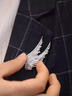 羽毛胸針男士翅膀高端時(shí)尚西服徽章氣質(zhì)設計感別針扣胸花輕奢配飾 銀色羽毛翅膀胸針 曬單實(shí)拍圖
