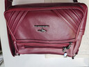 正品真皮質(zhì)感包女士斜挎包大容量中年媽媽包2025女士包多層大容量 品牌正品紅色 曬單實(shí)拍圖