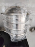 雙立人（ZWILLING）蒸鍋家用316L不銹鋼三層加厚蒸籠蒸魚(yú)饅頭電磁 316五層鋼【三層+ 316五層鋼【三層+蒸盤(pán)】 30cm 曬單實(shí)拍圖