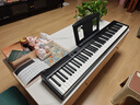 特倫斯折疊鋼琴88鍵便攜式電鋼琴成人兒童電子琴重力度鍵盤(pán)V30pro家用 炫酷黑+專(zhuān)用琴包 曬單實(shí)拍圖