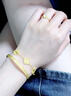 老鳳祥四葉草黃金手鏈女款百搭足金手飾品七夕情人節生日禮物送女友老婆 四葉草手鏈  約2.8g 曬單實(shí)拍圖