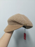 上海故事羊絨羊毛混紡帽子女秋冬季針織毛線(xiàn)貝雷帽保暖送人生日禮物 駝色 曬單實(shí)拍圖
