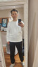 布先生明星同款長(cháng)袖T恤男士小白T內搭 長(cháng)袖標準T-圓領(lǐng)-白色 XL(180) 曬單實(shí)拍圖
