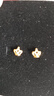 六桂福珠寶 黃金耳釘 皇冠 足金耳釘耳飾女 BE0626 約1.2g 曬單實(shí)拍圖
