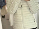 迪卡儂（DECATHLON）短款羽絨服輕薄薄外套戶(hù)外運動(dòng)保暖內膽排骨羽絨服TREK100 女款-珍珠白-立領(lǐng) M 曬單實(shí)拍圖