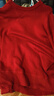 優(yōu)衣庫合作款/女裝男裝柔滑棉質(zhì)圓領(lǐng)針織衫毛衣25秋冬新款481673 15 珊瑚紅色 M 曬單實(shí)拍圖