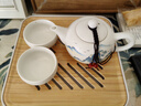 金鑲玉 旅行茶具套裝 便攜陶瓷功夫茶具手提包帶茶盤(pán)茶壺茶杯 一壺四杯 江山如畫(huà)旅行茶具套裝 曬單實(shí)拍圖