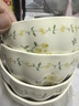 佩爾森高顏值陶瓷米飯碗家用2025新款特別好看的釉下彩餐具套裝面碗湯碗 4.5英寸荷花碗4個(gè)裝 曬單實(shí)拍圖
