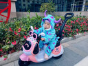 萌嘟嘟兒童電動(dòng)摩托車(chē)寶寶三輪車(chē)遙控1-7歲小孩可坐人充電大號玩具童車(chē) 頂配推把粉色+加大電瓶+大座椅+安全帶 曬單實(shí)拍圖