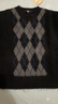 優(yōu)衣庫女裝菱格圓領(lǐng)針織衫/毛衣毛衫25秋冬新款482645 09 黑色 L /160/88A 曬單實(shí)拍圖