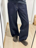 Levi's商場(chǎng)同款李維斯限定膠囊系列男士Baggy寬松直筒牛仔褲 深藍 29 (30) 曬單實(shí)拍圖