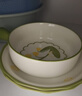 康陌（KANGMO）碗具套裝家用新款高溫釉下彩小清新陶瓷碗盤(pán)餐具整套鈴蘭兔18頭 曬單實(shí)拍圖