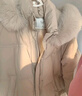 范思藍恩高光云朵系列長(cháng)款羽絨服女新款進(jìn)口狐貍毛領(lǐng)顯瘦連帽外套 卡其色 S 曬單實(shí)拍圖