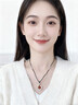 傾愛(ài)紅瑪瑙吊墜足銀項鏈女國風(fēng)編織鎖骨平安扣首飾生日禮物送女友 曬單實(shí)拍圖