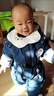 G.duck嬰幼兒童寶寶滑雪羽絨棉服男女童羽絨棉襖新生兒爬連體衣冬季 藏青色（加絨加厚） 90 cm 曬單實(shí)拍圖