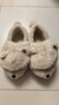 魔杏棉拖鞋女士冬季新款外穿包跟室內家居可愛(ài)保暖毛絨情侶棉鞋男冬天 淺咖 40-41 適合39-40（內長(cháng)250mm） 曬單實(shí)拍圖