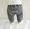 小三月嬰兒褲子無(wú)骨加絨男女寶寶寬松大PP褲子兒童哈倫大屁屁褲春秋裝 A112-K小熊灰 80 cm 建議20-24斤 曬單實(shí)拍圖
