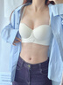 OEING半杯內衣女無(wú)痕無(wú)鋼圈聚攏收副乳防下垂抹胸無(wú)肩帶調整型文胸罩 曬單實(shí)拍圖