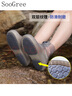 SooGree防雨防水雨鞋套成人加厚大碼防滑耐磨反復用戶(hù)外旅行易收納鞋套 白色 L （適合37-39碼） 曬單實(shí)拍圖