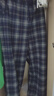森馬（Semir）商場(chǎng)同款|森馬休閑褲女冬季仿呢格紋加絨長(cháng)褲2025新款復古闊腿褲 藍色調00488 2XL 曬單實(shí)拍圖