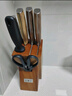 王麻子菜刀刀具全套 廚房用具大全家用廚具套裝斬骨切菜切肉刀水果刀胡桃木手柄 曬單實(shí)拍圖