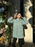 ROCK&ICE羽絨服女款2025年冬季最新款中長(cháng)款防寒保暖加厚連帽修身毛領(lǐng)外套 滄浪綠/536 均碼 S 曬單實(shí)拍圖