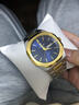 POEDAGAR瑞士名牌男士手表雙日歷休閑時(shí)尚韓版夜光防水手表男石英品牌腕表 825間金藍面鋼帶款 40mm 曬單實(shí)拍圖