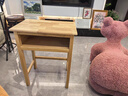 廠(chǎng)家直銷(xiāo)老式實(shí)木課桌椅中小學(xué)校書(shū)桌培訓學(xué)生家用寫(xiě)字桌學(xué)習桌椅 單人課桌加厚橡木面 清漆款 60x40x76cm 曬單實(shí)拍圖