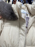 紅袖狐貍毛立領(lǐng)羽絨服冬季2024新款女裝插肩袖雙拉鏈休閑保暖長(cháng)款外套 淺米005 M 曬單實(shí)拍圖
