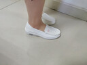 禮莎護士鞋女工作不累腳軟底氣墊防滑夏季涼鞋醫護專(zhuān)用舒適小白單鞋子 護士鞋【粉色小花款】防磨氣墊 37 碼 曬單實(shí)拍圖