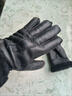 恒源祥真羊皮毛一體手套男防寒防水騎車(chē)加絨加厚長(cháng)款分指純羊皮保暖男 黑色卡子款 均碼 曬單實(shí)拍圖