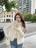 璇醇皮草馬甲秋冬皮草上衣女2025新款立領(lǐng)環(huán)保狐貍毛冬季短款外套韓版 杏仁白 S 曬單實(shí)拍圖