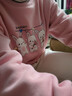 真維斯女童加絨套裝冬季中大童加厚保暖兒童衛衣衛褲冬裝6-12歲運動(dòng)童裝 粉 J晾衣兔+米白 粉紅字母x 160 cm 曬單實(shí)拍圖