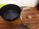 京東京造 小奶鍋煮面湯鍋 麥飯石色不粘鍋雪平鍋蒸煮輔食鍋 帶蓋20cm 曬單實(shí)拍圖