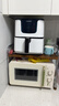 中古廚房微波爐置物架多層多功能收納不銹鋼調料品臺面支架子家用 ZW278球款50CM 曬單實(shí)拍圖
