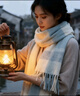 梵紜紡圍巾女秋冬季2025新款100%純羊毛圍巾女生保暖防寒披肩圍脖 【無(wú)禮盒-性?xún)r(jià)比】香草綠格紋180*30 純羊毛180*30 曬單實(shí)拍圖