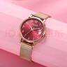 聚利時(shí)（Julius）手表女時(shí)尚潮流日歷防水休閑學(xué)生石英學(xué)生女士手表酒紅色JA-1146C 曬單實(shí)拍圖