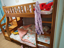 萊客軒（LAIKEXUAN）兒童實(shí)木上下床男女孩高低子母雙層床胡桃木梯柜款上鋪130下鋪150 曬單實(shí)拍圖