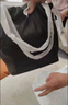 蔻馳（COACH）新款奧萊女士女包FAYE 拉繩托特包簡(jiǎn)約牛皮革手提包 SV/黑色 曬單實(shí)拍圖