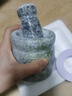 納麗雅（Naliya）搗蒜器石臼手動(dòng)研磨家用辣椒中藥食材蒜泥搗碎器 小號石臼拋光帶蓋子 曬單實(shí)拍圖
