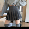 巧丂深灰色百褶裙女春夏半身裙2025新款高腰顯瘦西裝a字裙學(xué)生jk短裙 深灰色【西裝面料】 M 90-103斤 曬單實(shí)拍圖