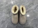 回力雪地靴女2025秋冬新款厚底百搭ins風(fēng)保暖加厚加絨棉鞋戶(hù)外防寒鞋 米色 37 曬單實(shí)拍圖
